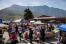 Looking out over the market with The Remarkables in the background. . 